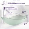 Anzzi Magician Deco-Glass Vessel Sink in Lustrous Frosted LS-AZ8127